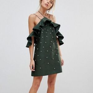 C/MEO Collective embellished drop shoulder dress